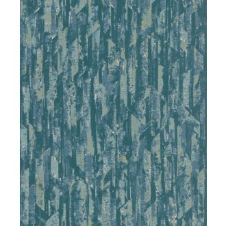   Grandeco Phoenix A53604 Loft absztrakt geometrikus minta türkizkék zöld arany tapéta