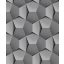 Ultramodern geometrikus 3D minta szálcsiszolt felület világosszürke és szürke tónusok ezüst fekete tapéta
