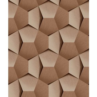  Ultramodern  geometrikus minta szálcsiszolt felület bézs és barna tónusok tapéta