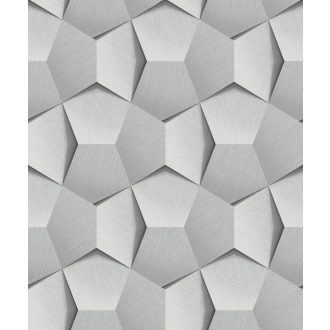   Ultramodern  geometrikus minta szálcsiszolt felület világosszürke és szürke tónusok tapéta