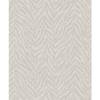   A megtévesztés művésze - Zebracsíkos minta textil háttéren krémszürke szürke és szürkésbézs tónus tapéta