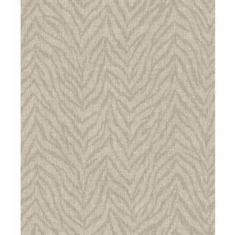   A megtévesztés művésze - Zebracsíkos minta textil háttéren bézs és szürkésbézs tónus tapéta