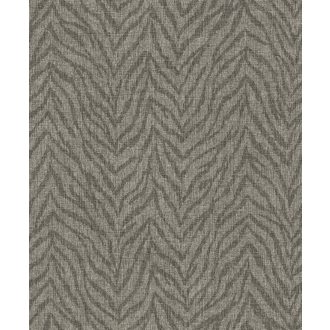   A megtévesztés művésze - Zebracsíkos minta textil háttéren szürke/sötétszürke és fekete tónus tapéta