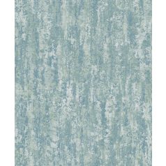   Természetes erősen kopott strukturált beton/kő mintázat szürkésfehér vízkék és vízzöld tónus tapéta