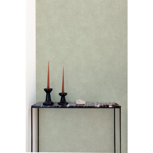 Anyagában nyomott és színezett geometrikus minta világoszöld és zöld tónus csillogó fémes ezüst szemcsék tapéta