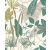 Gyékényfélék és más vízparti növények változatos levél mintája fehér zöld barna és fémes finom fényű arany tapéta