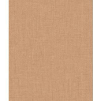   Strukturált textilhatású egyszínű minta fáradt narancs tónus tapéta