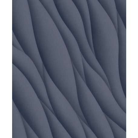 Decoprint Affinity AF24532 Grafikus háromdimenziós hatású hullám (lángnyelv) minta kék és szürkéskék árnyalatok tapéta