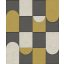 Decoprint Affinity AF24551 Geometrikus grafikus design minta világos és sötétszürke sárga tapéta