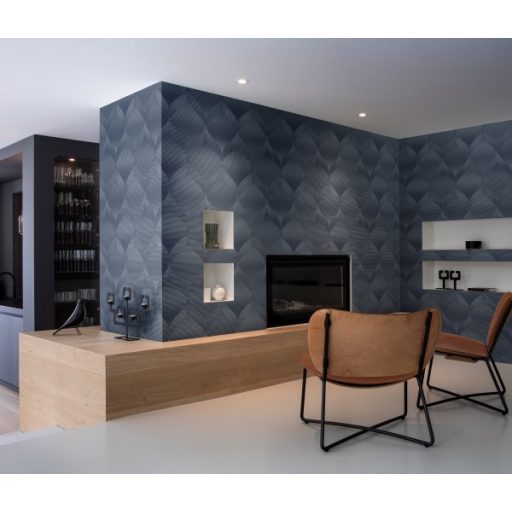 Decoprint Affinity AF24571 Absztrakt Geometrikus háromdimenziós designminta kék és szürkéskék árnyalatok tapéta