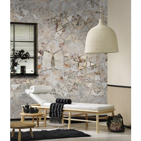 Behang Expresse Digital AK1055  Natur etno római fürdő mozaik maradványa krémfehér szürke bézs terra digitális nyomat