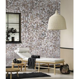   Behang Expresse Digital AK1059 Geometrikus háromszögek halmaza bézs barna szürke fekete fehér digitális nyomat