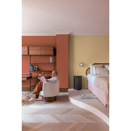 Természetes lenvászon textúra Nobacoat® bevonattal (antibakteriális) sárga/napfényes arany/pezsgő-bézs tónus tapéta