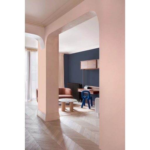 Természetes lenvászon textúra Nobacoat® bevonattal (antibakteriális) sötét palakék tónus tapéta