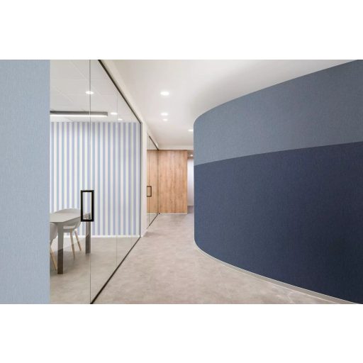 Természetes lenvászon textúra Nobacoat® bevonattal (antibakteriális) sötét palakék tónus tapéta