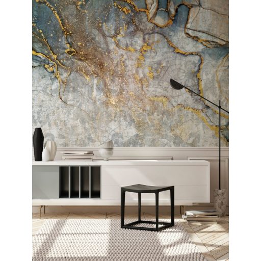 As-Creation Metropolitan Stories II, DD118829 Natur márványozott élethű kőmintázat szürke arany kék falpanel