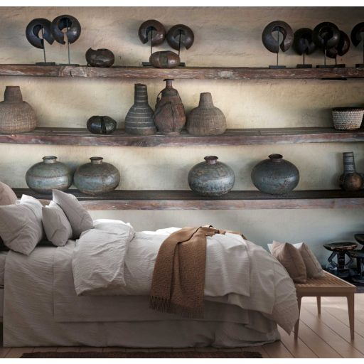 Az Afrikai kézművesség gyöngyszemeiAz Afrikai kézművesség gyöngyszemei fehér bézs barna és szürke tónus falpanel