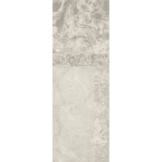   Nagyformátumú márványlapok lélegzetelállító mintája szürkésfehér és szürke tónus falpanel