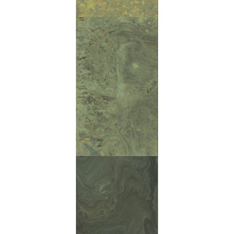 Nagyformátumú márványlapok lélegzetelállító mintája sárgászöld jádezöld arany és sötétzöld tónus falpanel