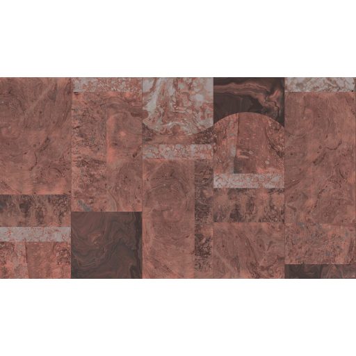 Nagyformátumú márványlapok lélegzetelállító mintája vörös/vörösesbarna szürke és sötétbarna tónus falpanel