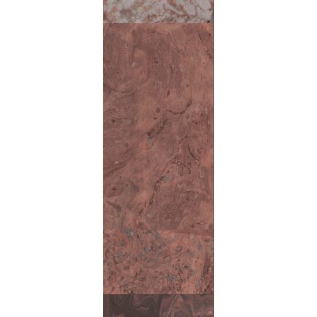 Nagyformátumú márványlapok lélegzetelállító mintája vörös/vörösesbarna szürke és sötétbarna tónus falpanel