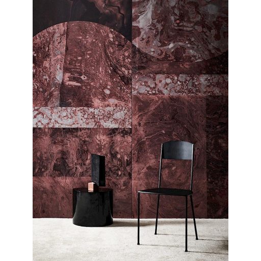 Nagyformátumú márványlapok lélegzetelállító mintája vörös/vörösesbarna szürke és sötétbarna tónus falpanel