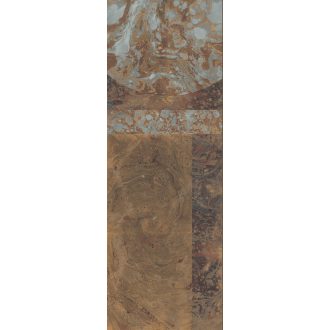   Nagyformátumú márványlapok lélegzetelállító mintája barna/sárgásbarna borostyánsárga szürke kék és antracit tónus falpanel