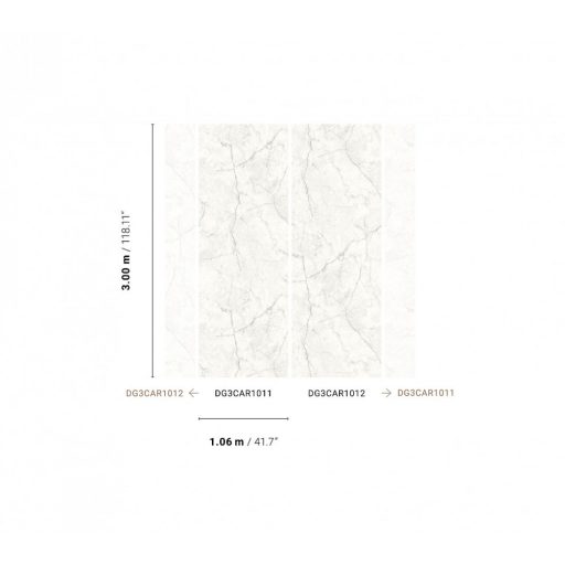 Otthonából fényűző palotát...! Carrarai márvány mintázat fehér szürkésfehér és szürke tónus falpanel