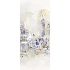   A metropolisz energikus felhőkarcolói tompa színekben fehér világosszürke okker és indigőkék tónus falpanel