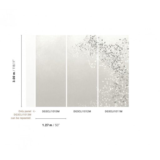 Igényes és innovatív - kifinomult és finom levélmintázat porcelán színek - fehér szürke és sötétszürke tónus falpanel