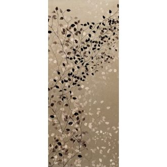   Igényes és innovatív - kifinomult és finom levélmintázat kávé színek - bézs kávébarna és sötétbarna tónus falpanel