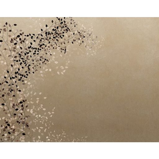 Igényes és innovatív - kifinomult és finom levélmintázat kávé színek - bézs kávébarna és sötétbarna tónus falpanel