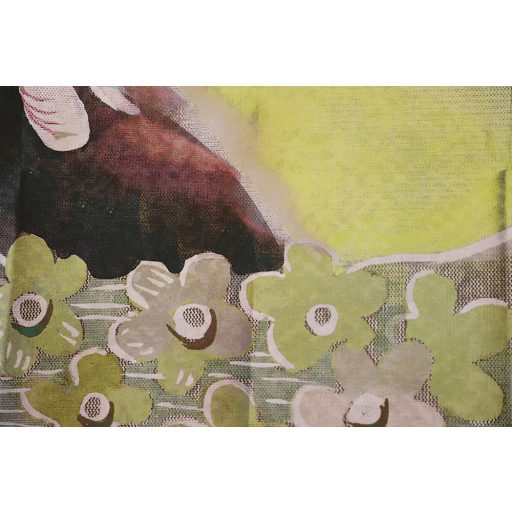 Mint egy festmény! Lenyűgözően gazdag botanikus minta zöld sárga és szines falpanel