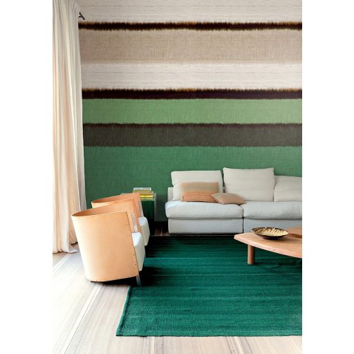 Vízszintes csíkos mintázatú akvarell színátmenetes minta bézs barna zöld és fekete tónus falpanel