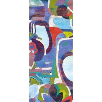   Absztrakt kézzel festett modern művészi motívum kék zöld vörös és szines falpanel