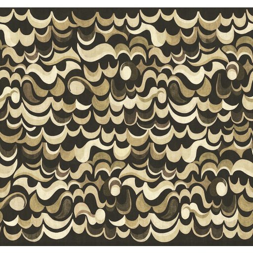 Lenyűgöző panoráma tengerpart hangulattal - áramló hullám design krém mokka meleg arany és sötétbarna tónus falpanel