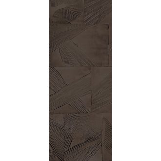   Tömbökre osztott árnyékolt vászonhatású agyagstukkó design "L" sötétbarna/antracit tónus falpanel