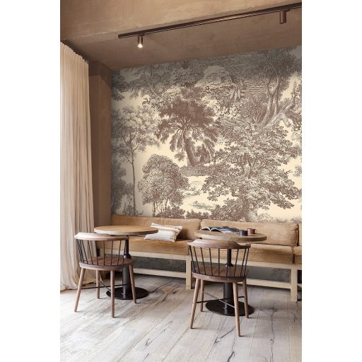 Ősi erdők titkai után kutatva metszet monokróm panoráma tónus falpanel