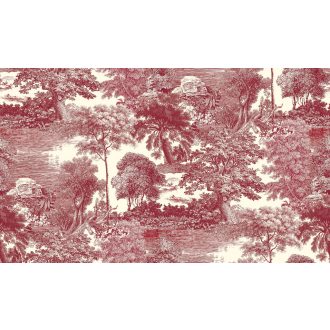   Ősi erdők titkai után kutatva metszet monokróm panoráma krémszín bordó és burgundi tónus falpanel