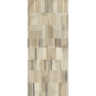   Finom fonalakkal készült geometrikus fali dekoráció bézs szürkésbézs szürke és fekete tónus falpanel