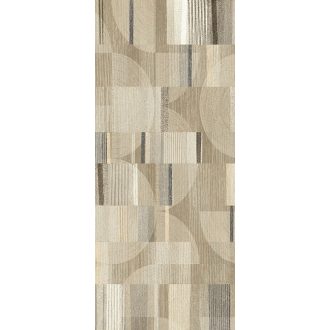   Finom fonalakkal készült geometrikus fali dekoráció bézs szürkésbézs szürke és fekete tónus falpanel