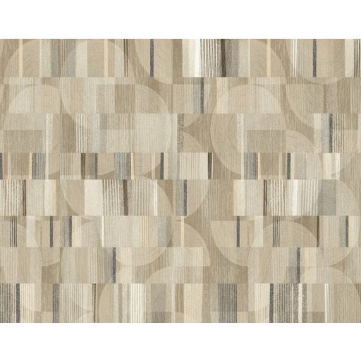 Finom fonalakkal készült geometrikus fali dekoráció bézs szürkésbézs szürke és fekete tónus falpanel