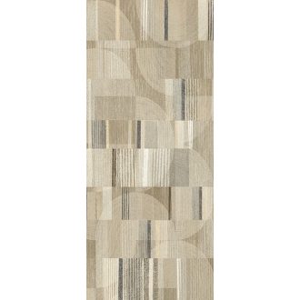   Finom fonalakkal készült geometrikus fali dekoráció bézs szürkésbézs szürke és fekete tónus falpanel