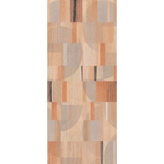   Finom fonalakkal készült geometrikus fali dekoráció világosbarna szürke lazacszín és fekete tónus falpanel