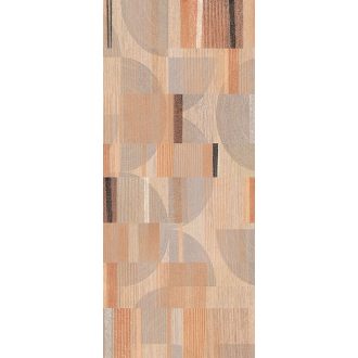   Finom fonalakkal készült geometrikus fali dekoráció világosbarna szürke lazacszín és fekete tónus falpanel