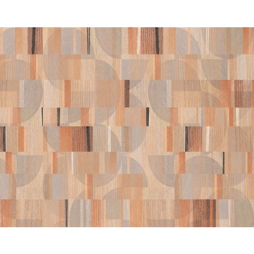 Finom fonalakkal készült geometrikus fali dekoráció világosbarna szürke lazacszín és fekete tónus falpanel