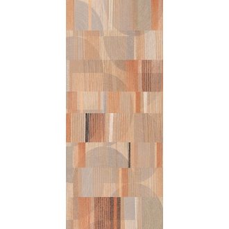   Finom fonalakkal készült geometrikus fali dekoráció világosbarna szürke lazacszín és fekete tónus falpanel