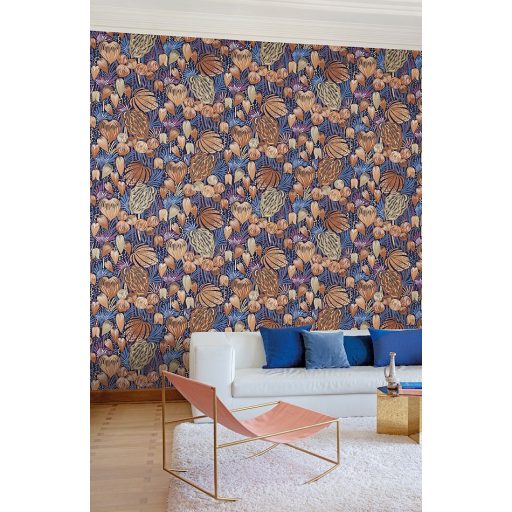 Pomona az erdei gyümölcsök istennője - elképesztő organikus kreáció fekete lila barna szines falpanel