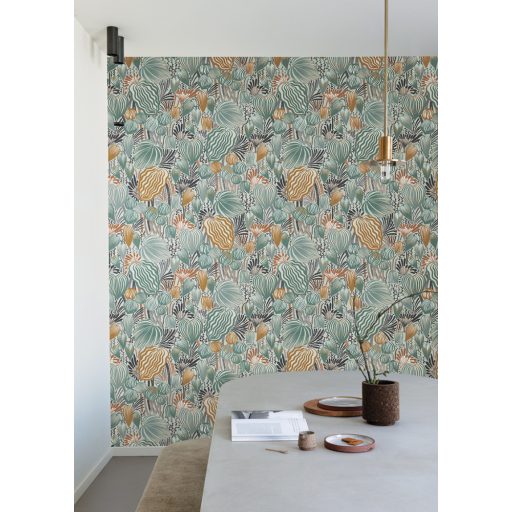 Pomona az erdei gyümölcsök istennője - elképesztő organikus kreáció menta kék aranybarna szines falpanel