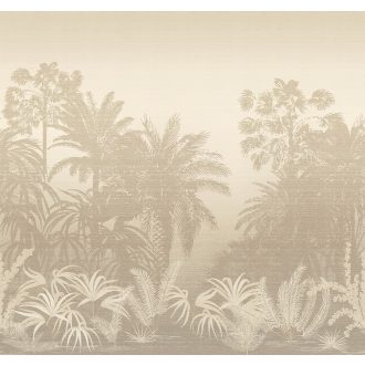   Trópusi mesevilág sejtelmes luxus érzetű megjenésben selymes bézs finom karamell és árnyalt homokszín tónus falpanel